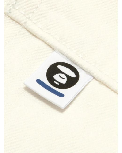 Aape By A Bathing Ape Natural Embroidered Shorts for men