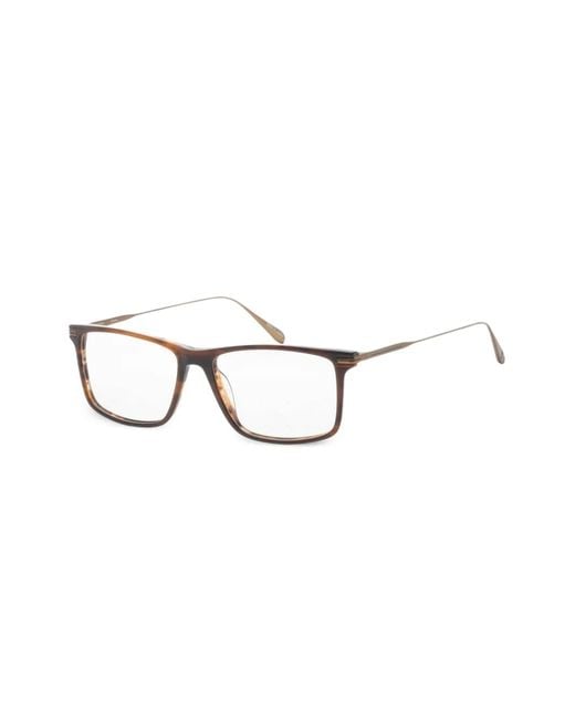 Tortoiseshell-Effect Rectangle-Frame Glasses John Varvatos pour homme en coloris Brown
