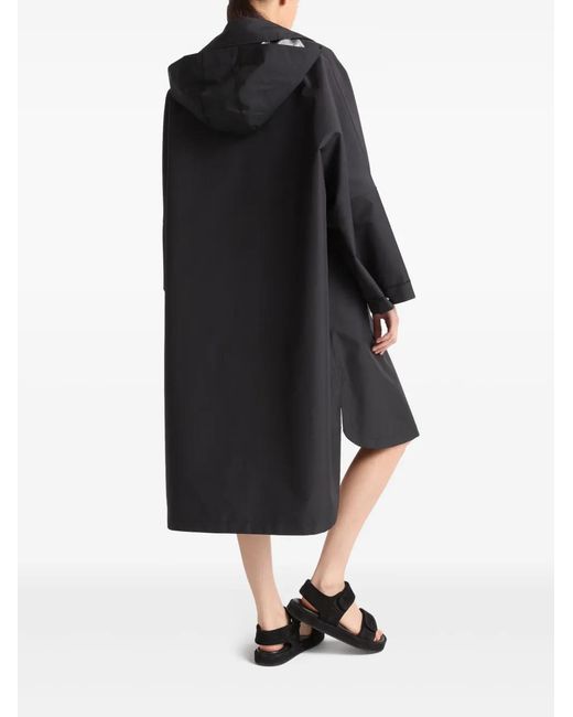 Yves Salomon Black Hooded Raincoat
