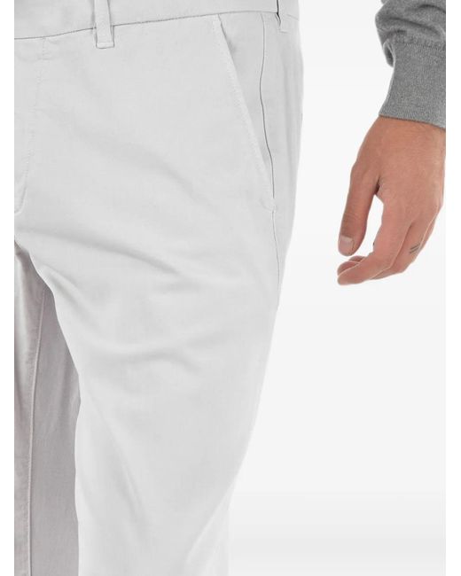 Corneliani Gray Stretch-Cotton Chino Trousers for men