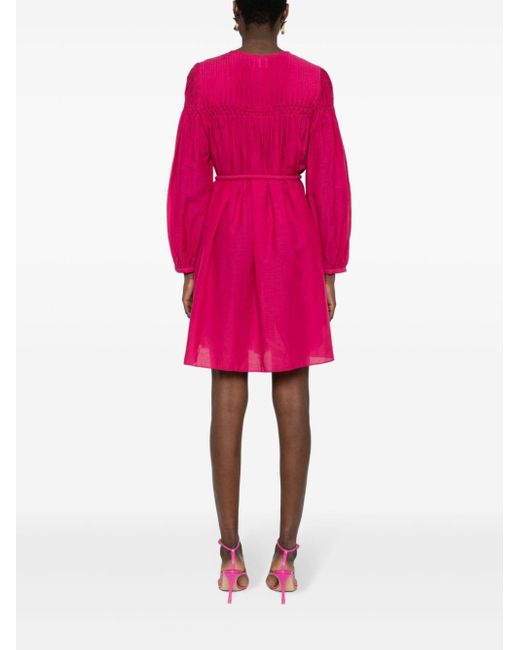 Isabel Marant Pink Adeliani Kleid mit Biesendetail