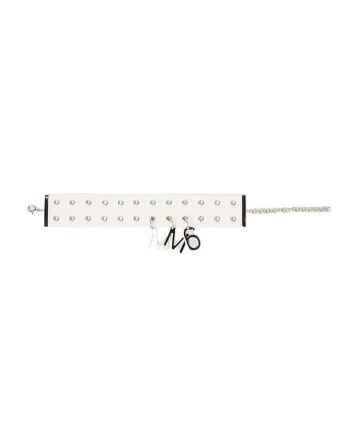 MM6 by Maison Margiela White Logo-Plaque Necklace