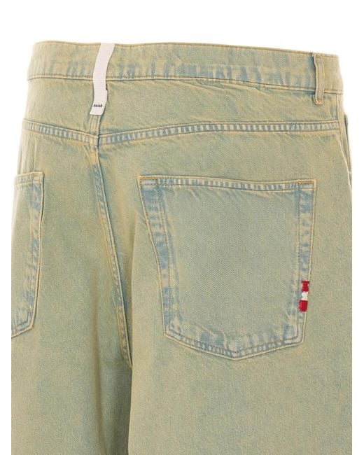 AMISH Green Jean Bargers À Coupe Ample for men