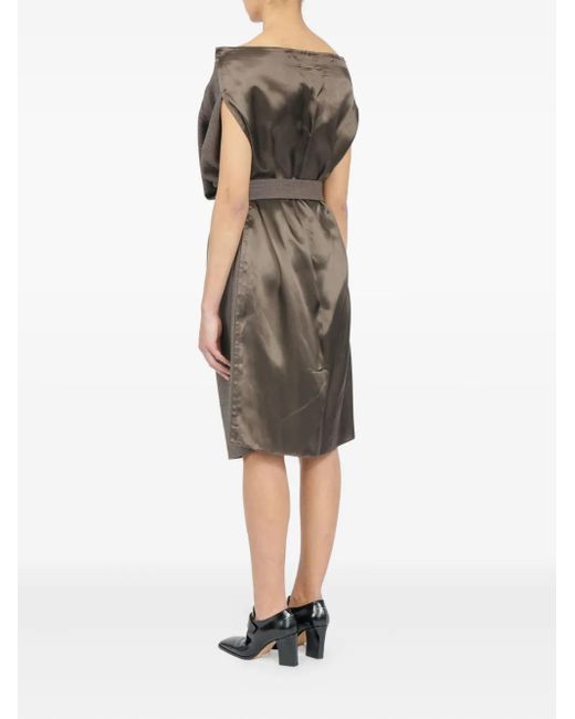 MM6 by Maison Margiela Gray Virgin-Wool Dress