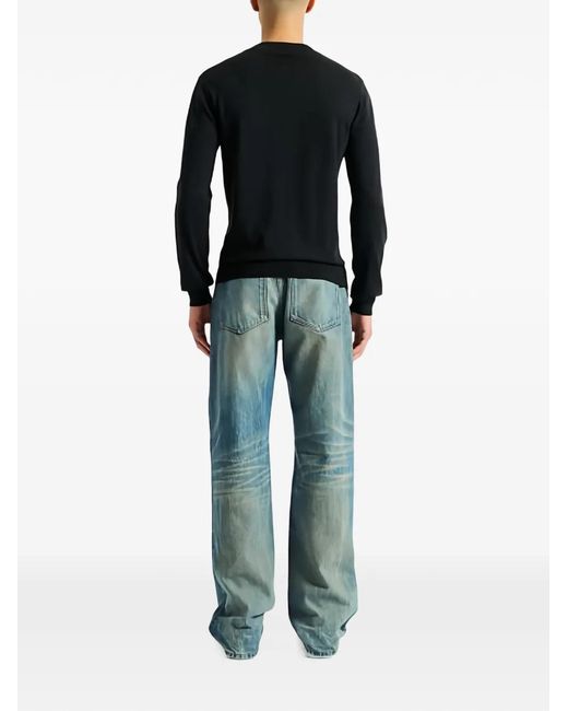 Balmain Black Logo-Detail Long-Sleeve T-Shirt for men