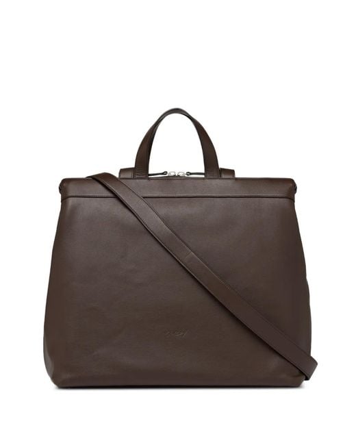 Marsèll Brown Leather Tote Bag