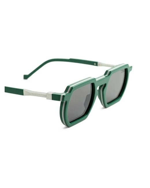 VAVA Eyewear Green Square-Frame Sunglasses