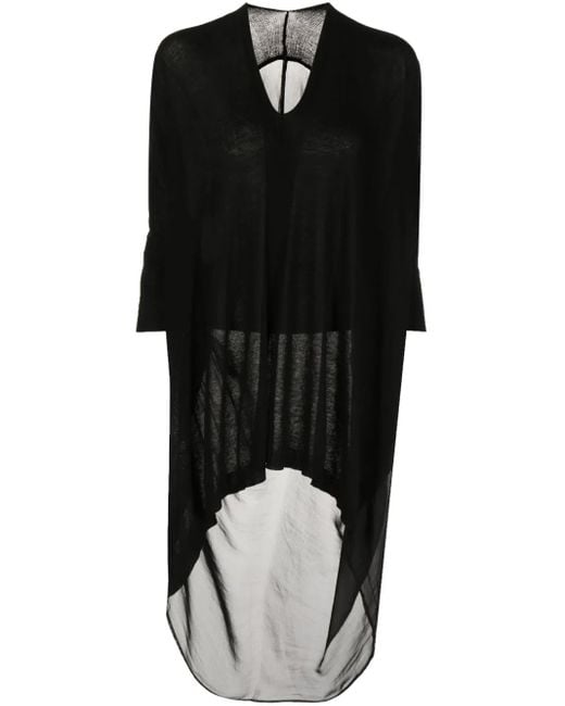 Masnada Black V-Neck Long-Sleeve Blouse