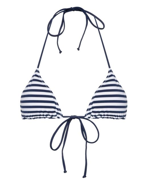 Top de bikini Leah a rayas Mc2 Saint Barth de color Blue
