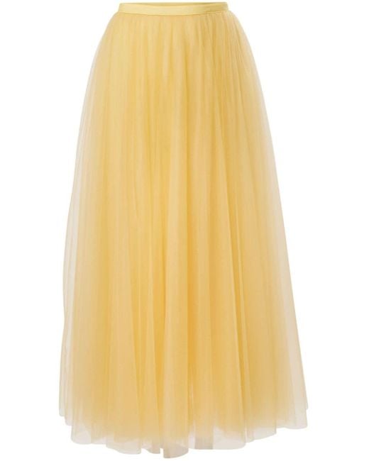 Falda larga de tul Carolina Herrera de color Yellow
