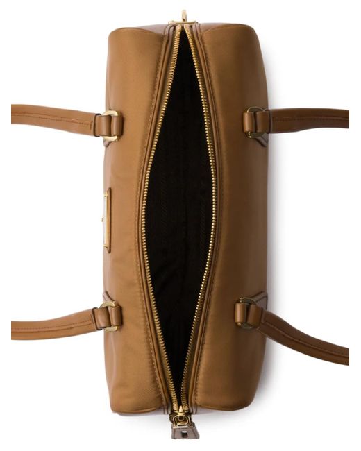 Prada Brown Mittelgroßer Shopper mit Triangel-Logo