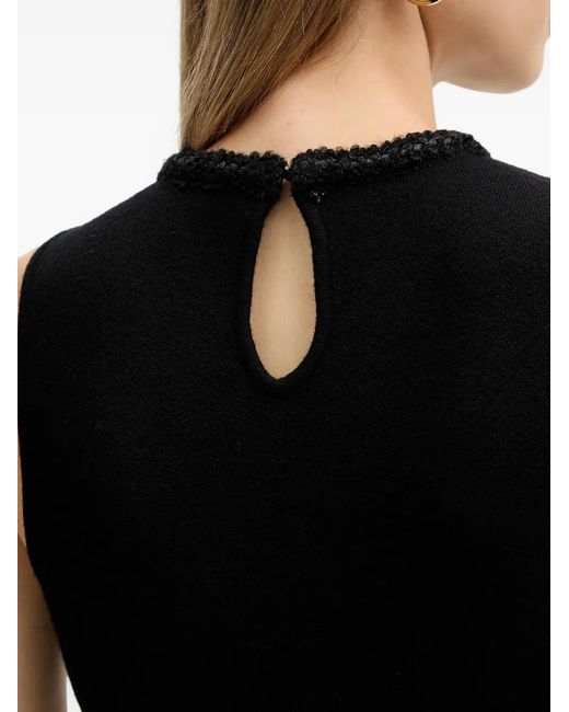 Twinset Black Button-Detail Trim Mini Dress