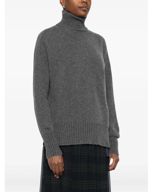 Roberto Collina Gray Turtleneck Sweater