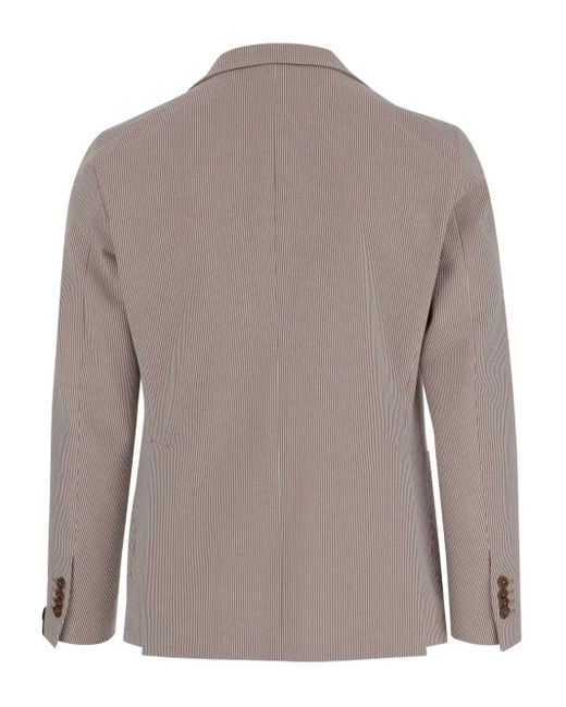 Tagliatore Brown Peak-Lapels Single-Breasted Blazer for men