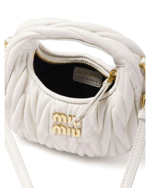 Miu Miu White Wander Mini-Tasche
