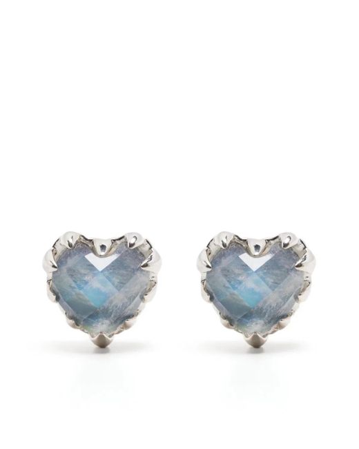 Stolen Girlfriends Club Blue Love Claw Moon Stone Earrings