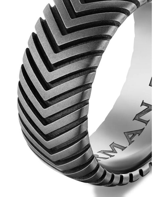 David Yurman Gray Chevron Band Ring for men