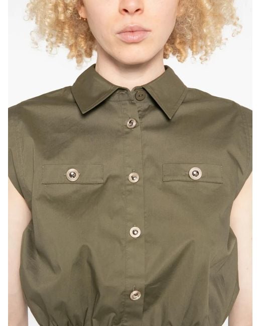 Twinset Green Button-Fastening Shirt