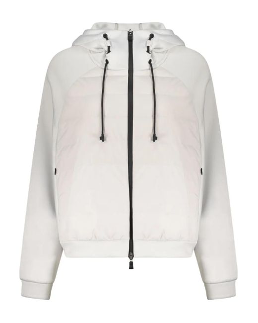 Herno White Padded-Panel Hooded Jacket