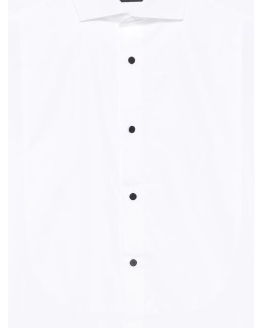 Manuel Ritz White Long-Sleeve Button-Fastening Shirt for men