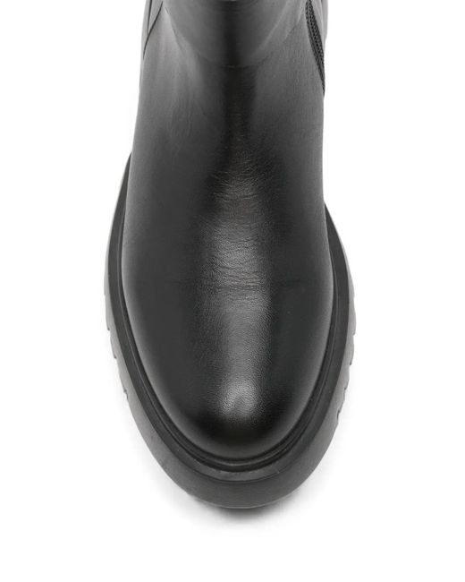 SERGIO MORETTI FIRENZE Black Buckle-Strap Ankle Boots
