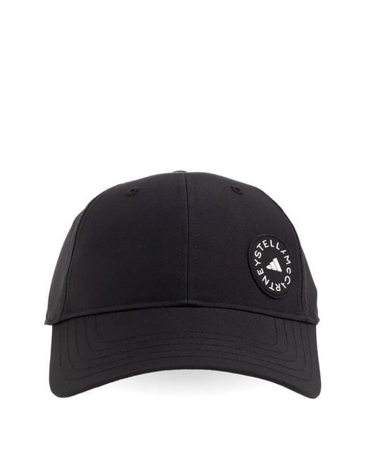 Adidas By Stella McCartney Black X Stella Mccartney Logo-Patch Baseball Cap