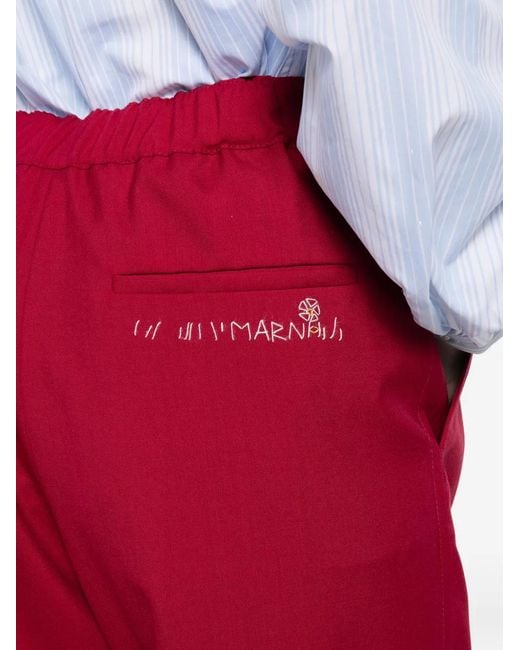 Marni Red Button Trousers