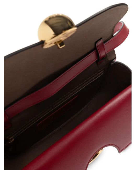 Furla Red Sfera Embossed Shoulder Bag
