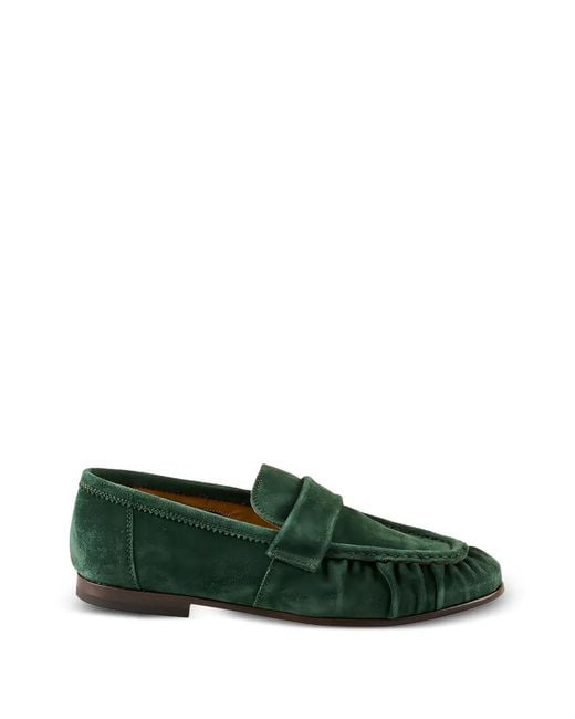 STURLINI FIRENZE Green Ruched-Detail Loafers for men