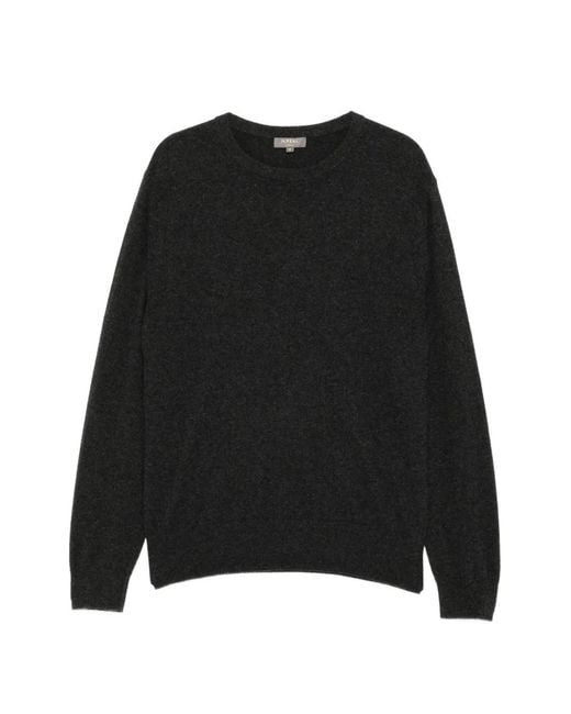 N.Peal Cashmere Black Oxford Jumper for men
