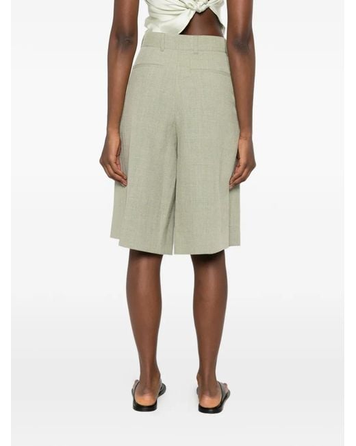 Soeur Green Imogen Pleated Shorts