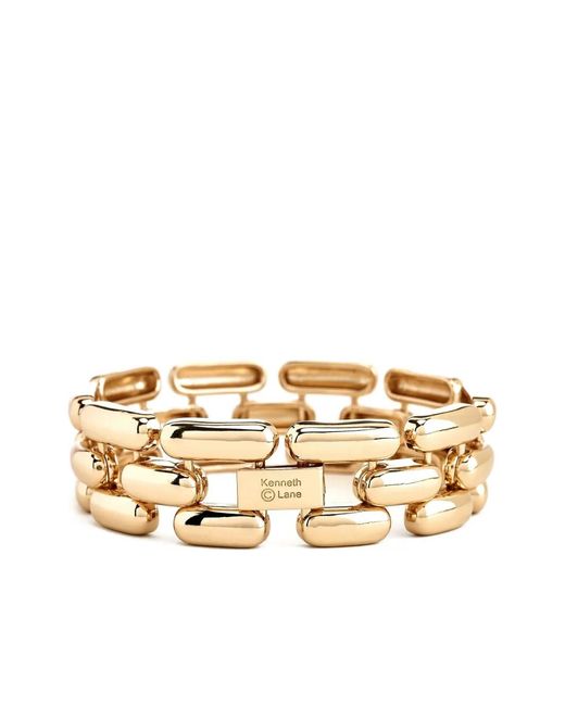 Kenneth Jay Lane Metallic Cable-Link Bracelet
