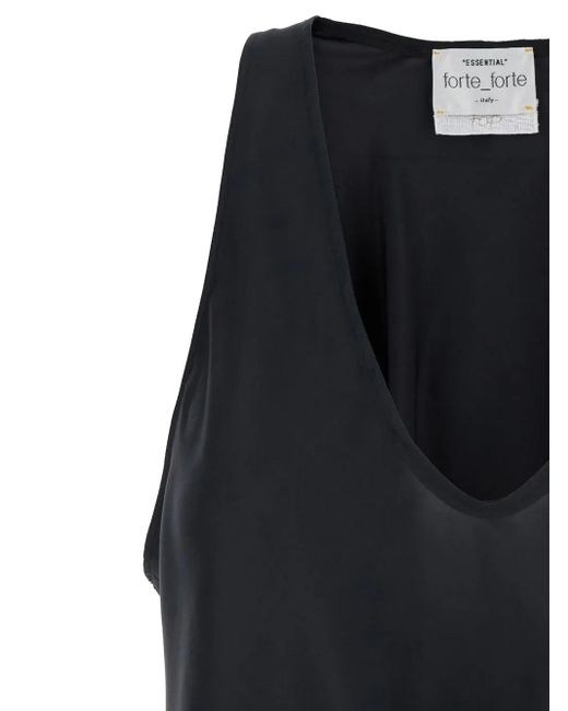 Forte Forte Black V-Neck Sleeveless Top