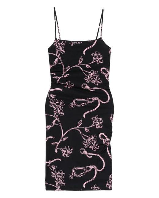 Moschino フローラル ミニドレス Black
