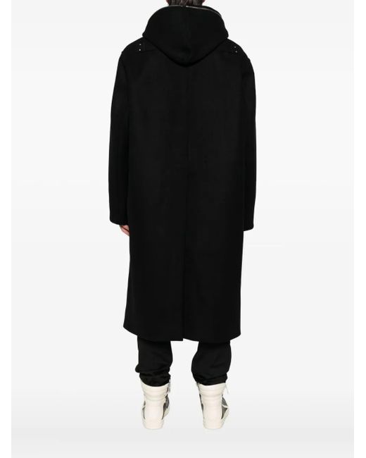 Rick Owens Black "Gimp Mac" Coat Jacket for men