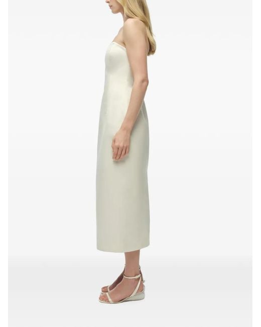 Jonathan Simkhai White Enid Bustier Midi Midi Dress