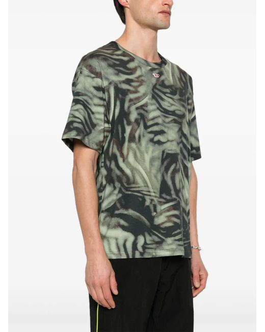 DIESEL Gray T-Boxt-N3 Cotton T-Shirt for men