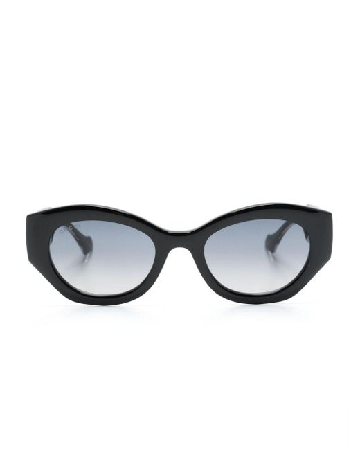 Gucci Blue Oval-frame Sunglasses