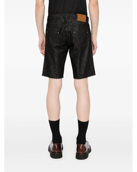 Pantalones vaqueros cortos Gucci de hombre de color Black