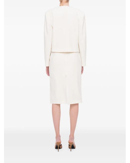 MEDEA White Waistband-Collar Jacket