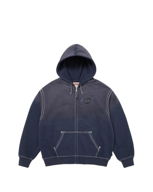 Supreme X True Religion Zip-Up Hoodie in Blue for Men | Lyst UK
