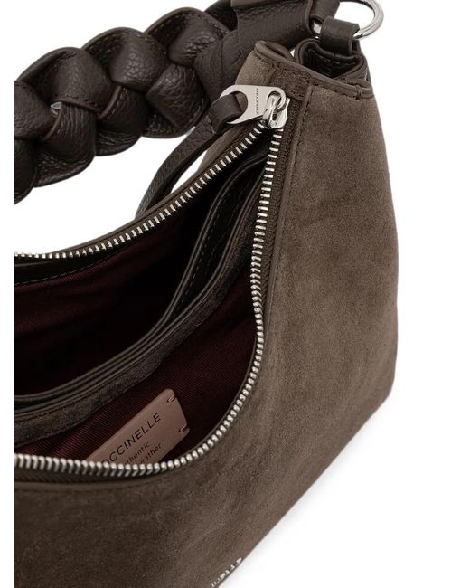 Coccinelle Brown Braided-Handle Shoulder Bag