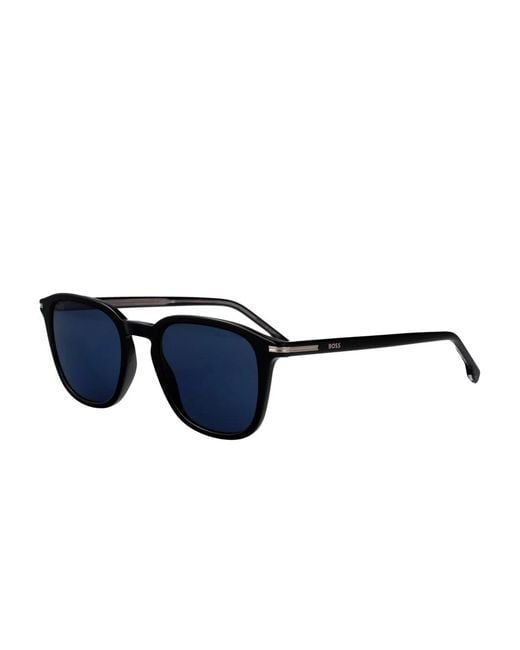 Boss Blue Square-Frame Sunglasses for men