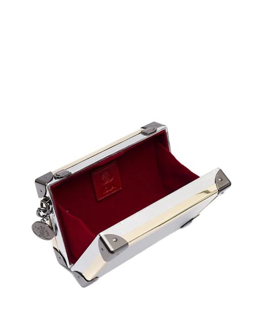 Pochette À Fini Métallisé Isla en coloris White