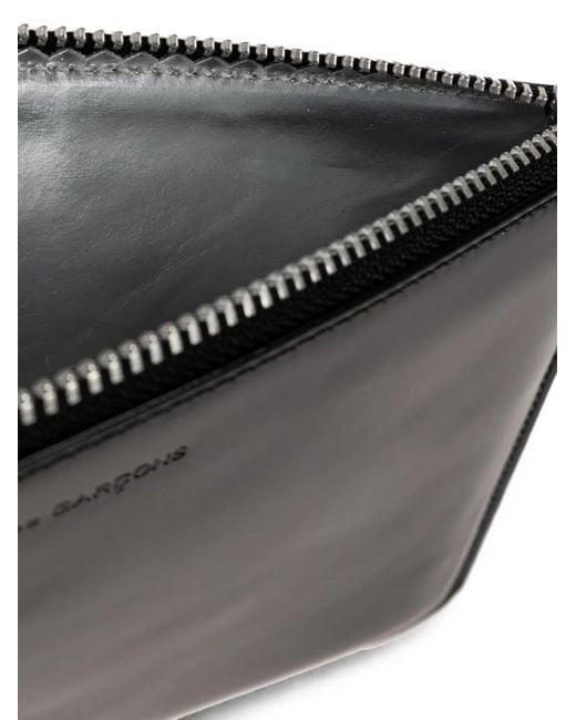 Comme des Garçons Black Mirror-Inside Logo-Print Leather Wallet