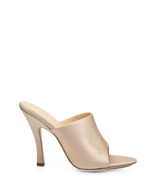 Magda Butrym Natural Satin-Finish Open-Toe Sandals