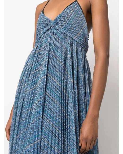 Forte_forte Blue Pleated Empire-Line Dress