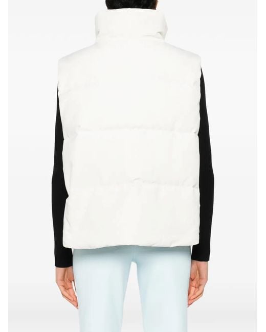 Canada Goose White Grandview Cropped Padded Gilet