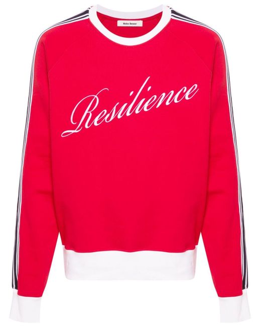 Wales Bonner Red Resilience Organic Cotton Sweatshirt for men