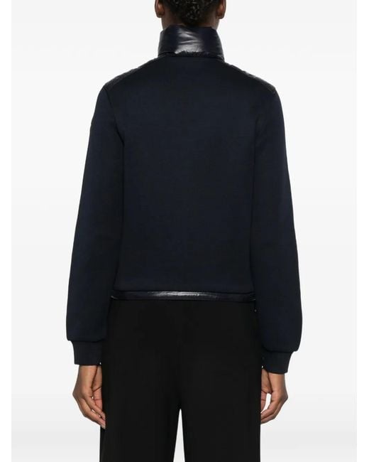 Moncler Black Logo-Patch Zip-Up Jacket